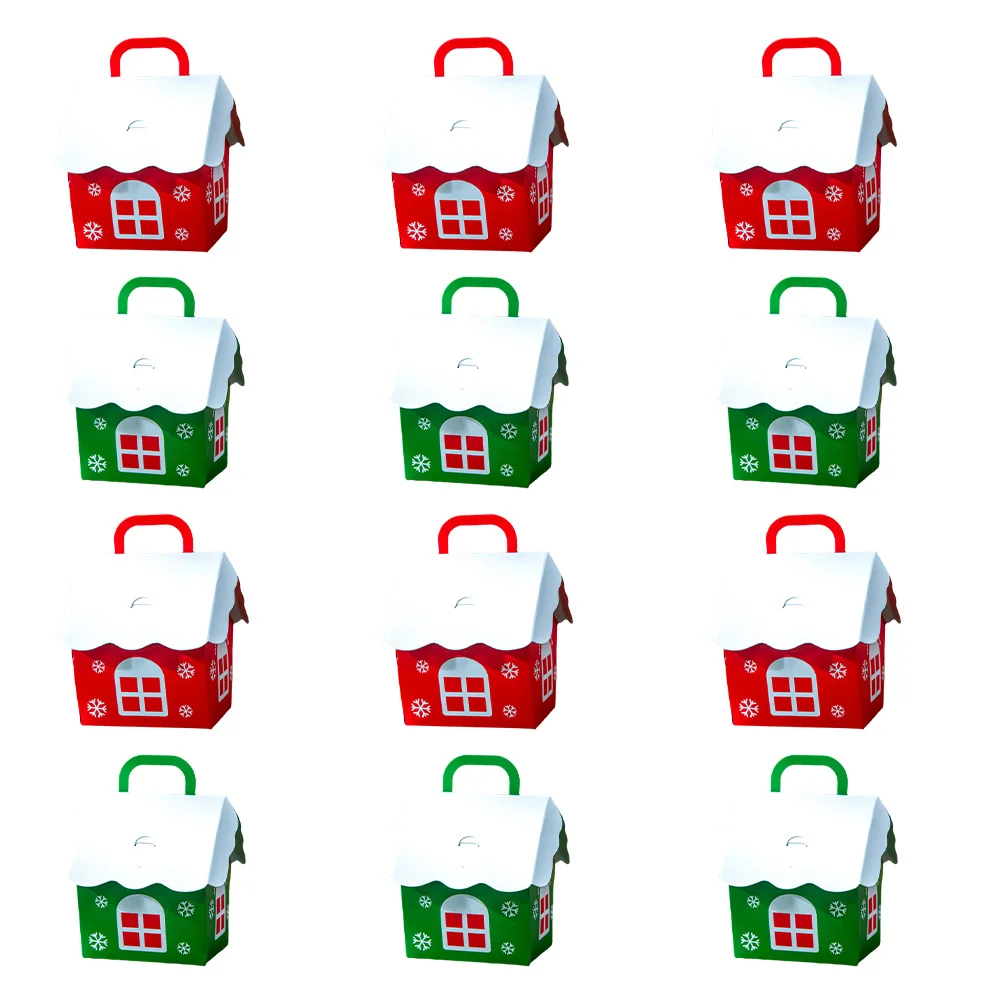 

12Pcs Christmas Treat Boxes Candy Paperboard Boxes Gift Boxes Christmas Supplies