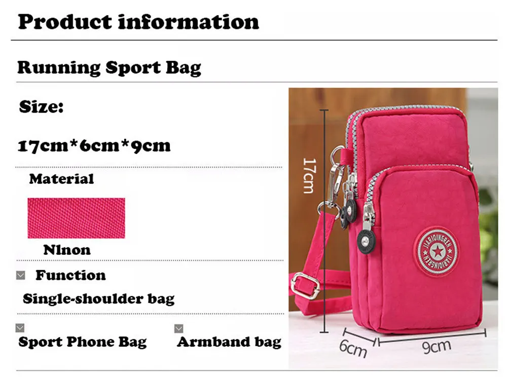 

Universal Phone Case Wallet Pouch Bag For Sony Xperia XA XA1 XA2 Plus Ultra Cases Cover Waterproof Canvas Armband Shoulder Bag