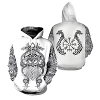 drop shipping 2019 new fashion viking tattoo hoodie 3d print fenrir tyr viking sweatshirt unisex streetwear sudadera hombre
