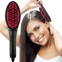 electric hair straightener brush hair straightening comb lcd styling ionic hair brush hot irons comb hairbrush heating comb t9