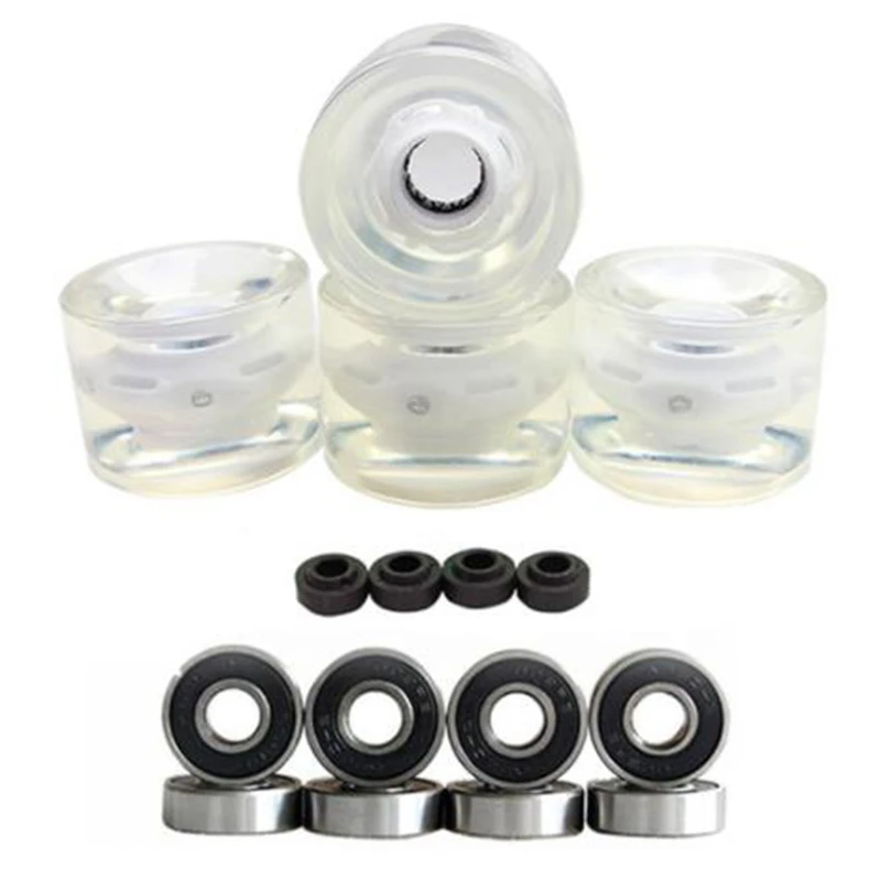 

4 Pcs Flash Skateboard Wheels Durable PU Skate Wheels Super Elastic Skateboard Wheels Fish Board Wheels,70X51mm