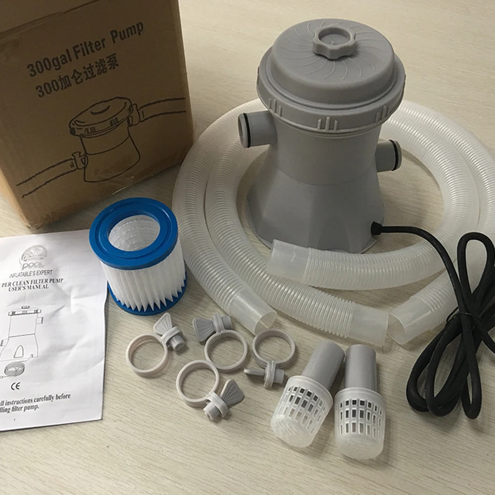 

20W 110-240V Electric Swimming Pool Filter Pump Plastic Durable Clear Cartridge Circulation Filter Pump for Above Ground Pools