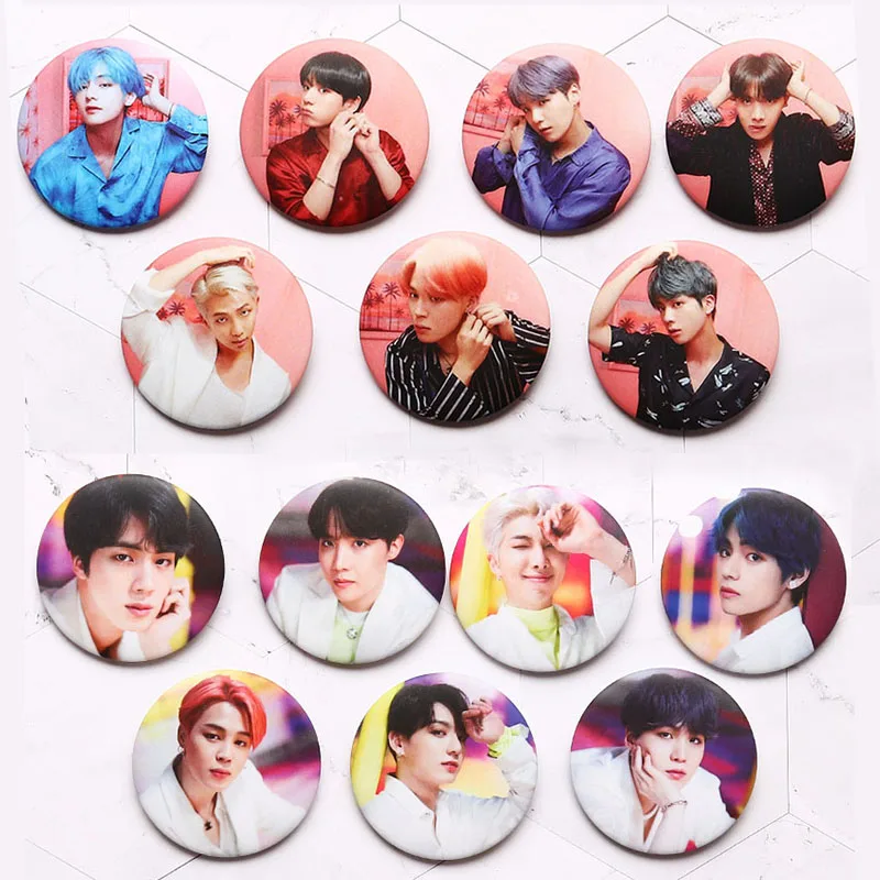 Kpop Bangtan Boys Pin Album Brooch Badge Accessories For Clothes Hat Backpack Decoration Trendy Personality | Украшения и