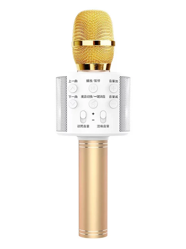 Оригинальный беспроводной WS-858 микрофон для караоке с 5 волшебными голосами Bluetooth