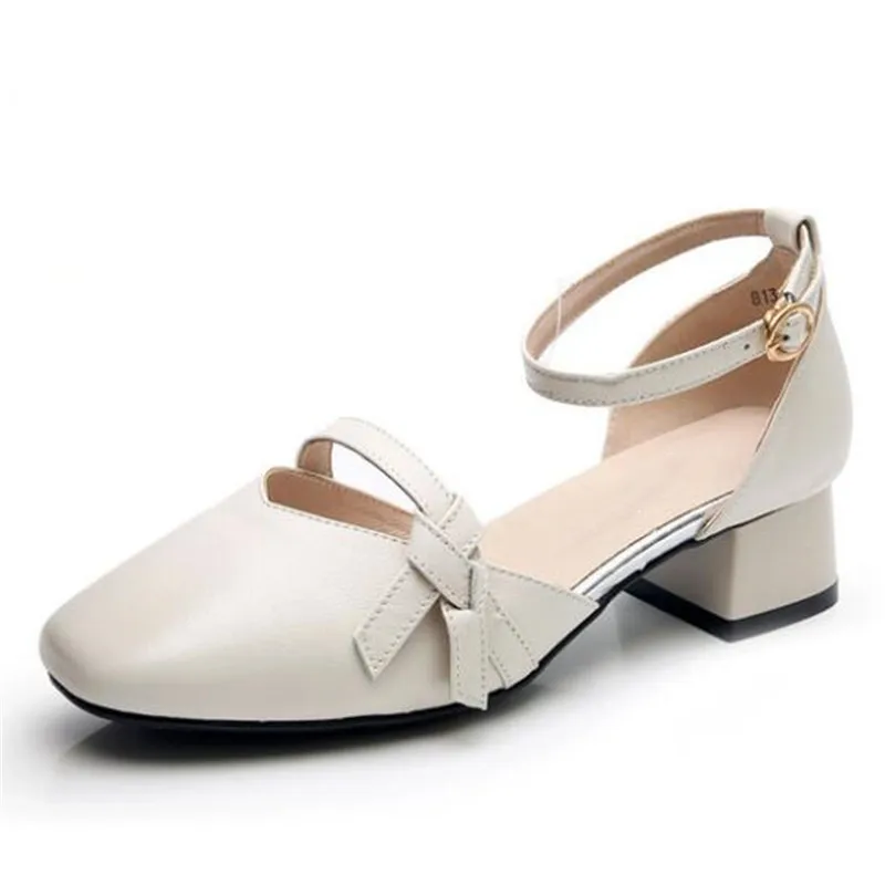 

Босоножки женские из воловьей кожи с квадратным носком, элегантные удобные нескользящие сандалии, высокий каблук, модная обувь, лето 2020