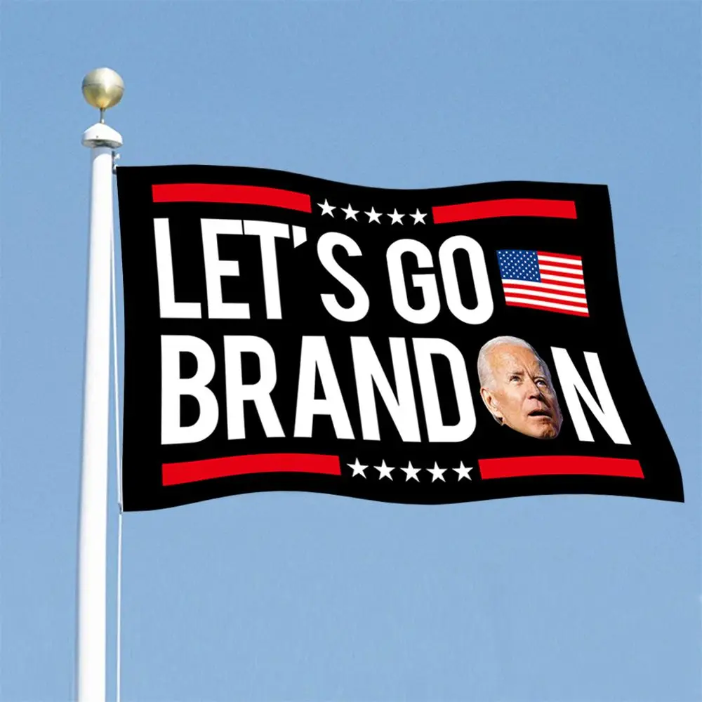 Nation American Flag Trump Support Indoor Outdoor Flags Banner Let's Go Brandon FJB |