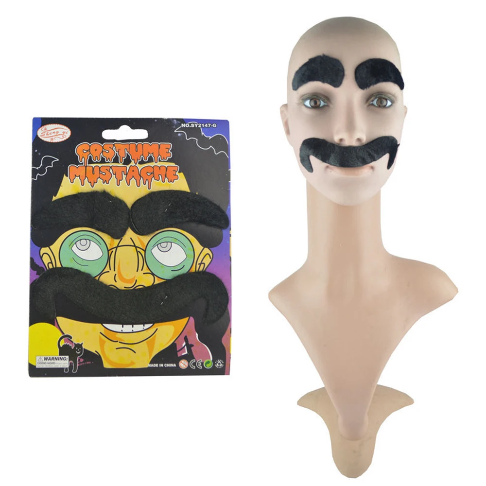 Усы искусственная борода Костюм Пром реквизит усы лицевые волосы вечерние