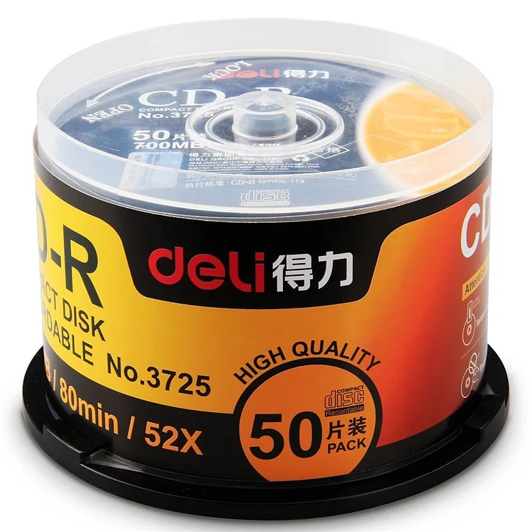 

3725-cd-r plastic box with 700MB CD, 50 discs / cartridge