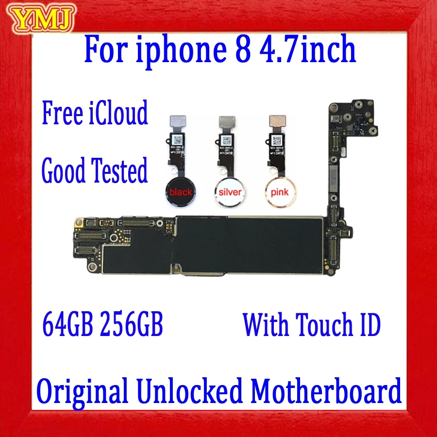 Заводская Разблокировка для iphone 8 материнская плата 4 7 дюйма с/без Touch ID 100%