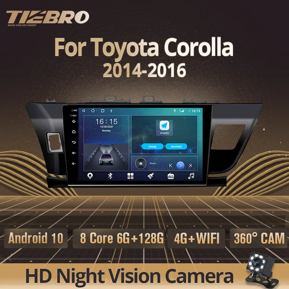 Автомагнитола 2DIN Android 10 для Toyota Corolla Altis 2014 2016 GPS навигация стереоприемник