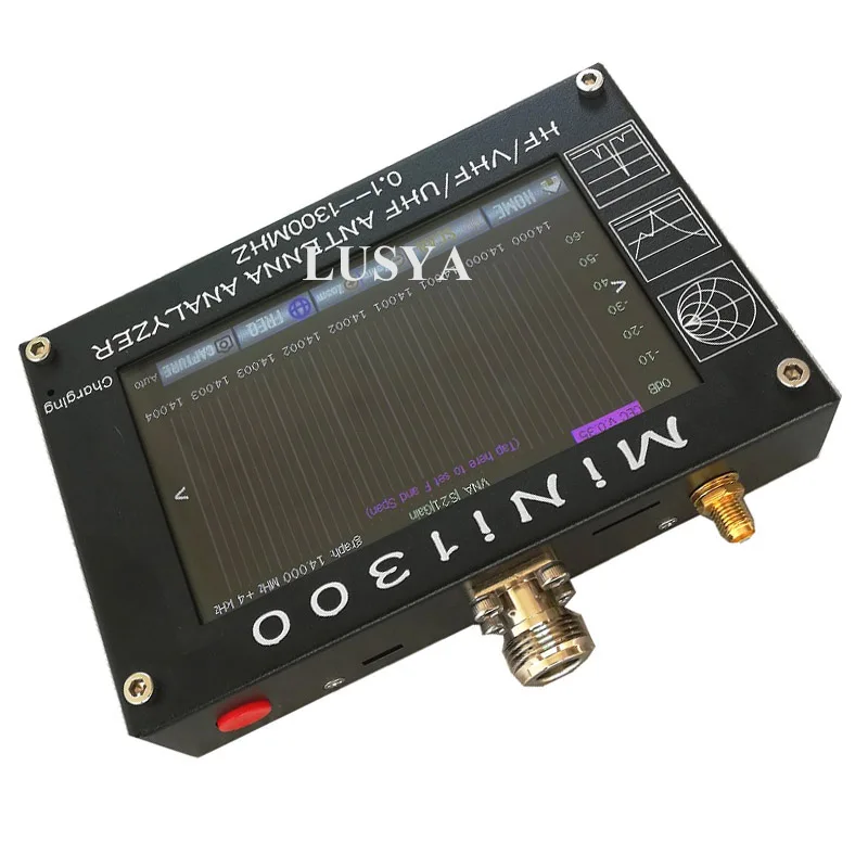 Сенсорный экран Mini1300 4 3 дюйма TFT LCD 0 1 1300 МГц HF VHF UHF ANT SWR антенный анализатор