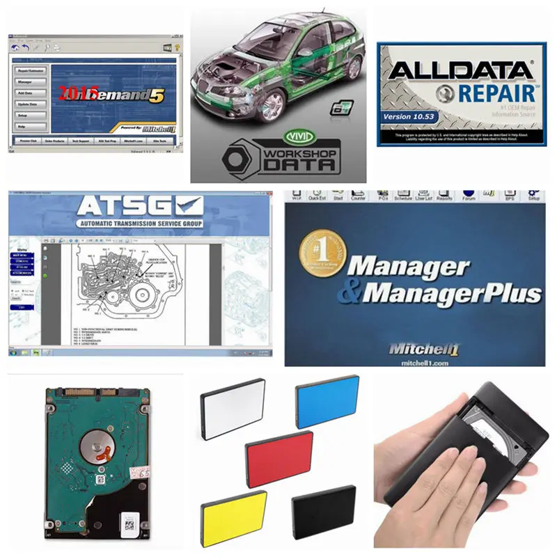 Alldata 10 53 v программное обеспечение для ремонта автомобилей Mit/chell Od5 On-Demand Эльза ET.KA