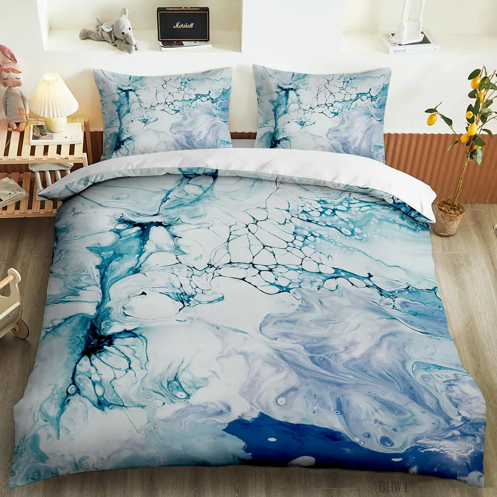 2020 Новая цветная текстура 3D печать удобный набор постельного белья с двойной