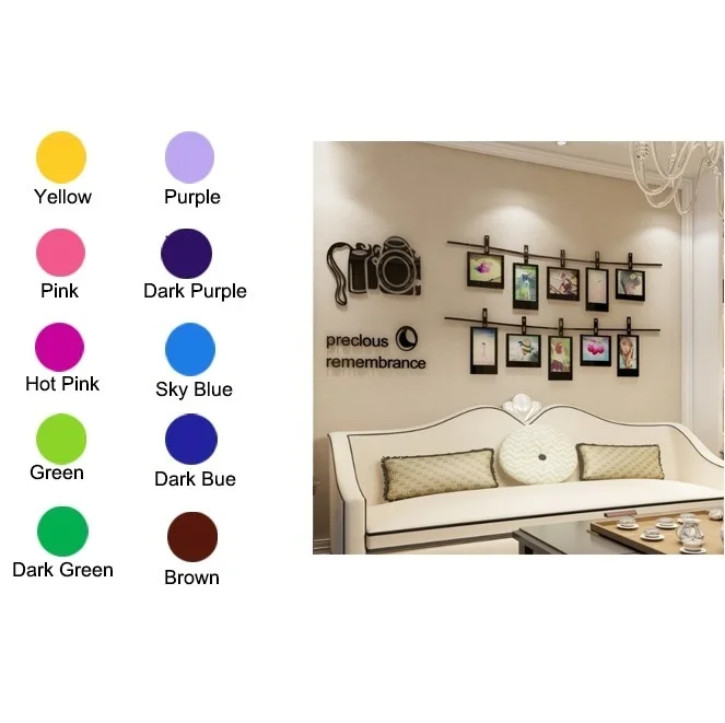 Романтическая рамка Акриловые 3D наклейки на стену гостиная спальня УЮТНЫЕ