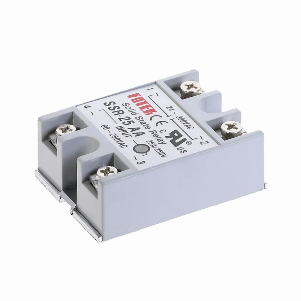 1 шт. SSR 25AA 25A твердотельный релейный модуль 80 250V AC вход 24 380VAC|solid state relay|state relay modulestate