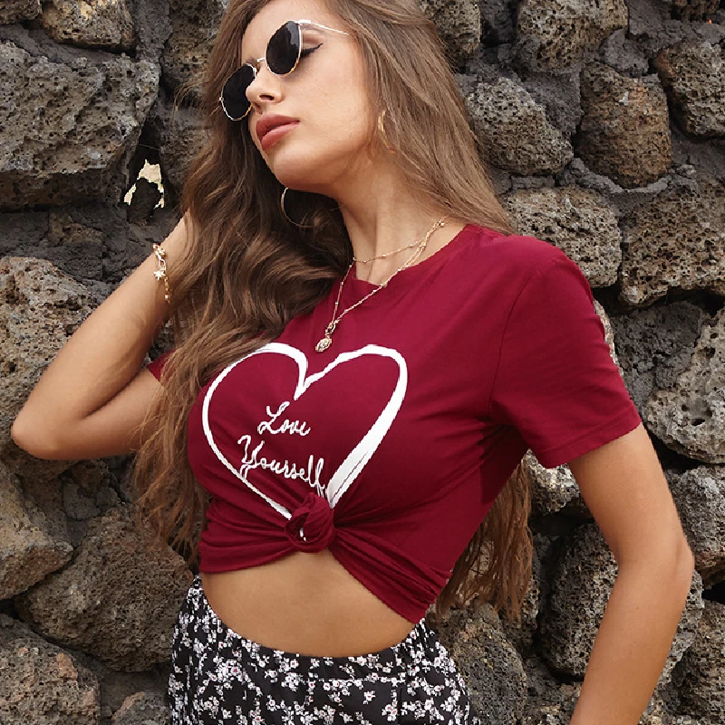 

Short Sleeve Women Tshirts 2020 Summer Print Simple O-neck Loose Plus Size Casual