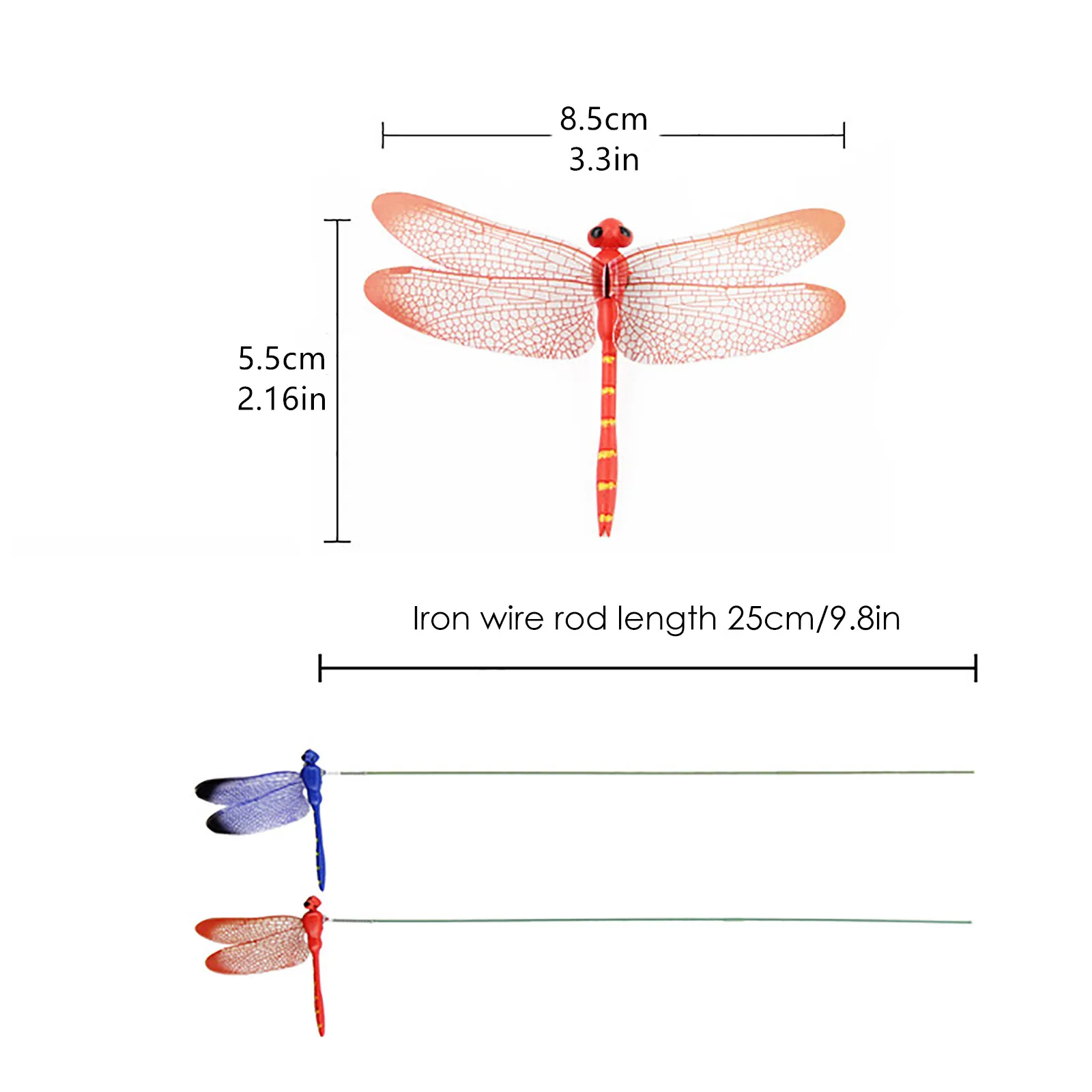 12 шт. пластиковые стрекозы искусственное растение | Дом и сад