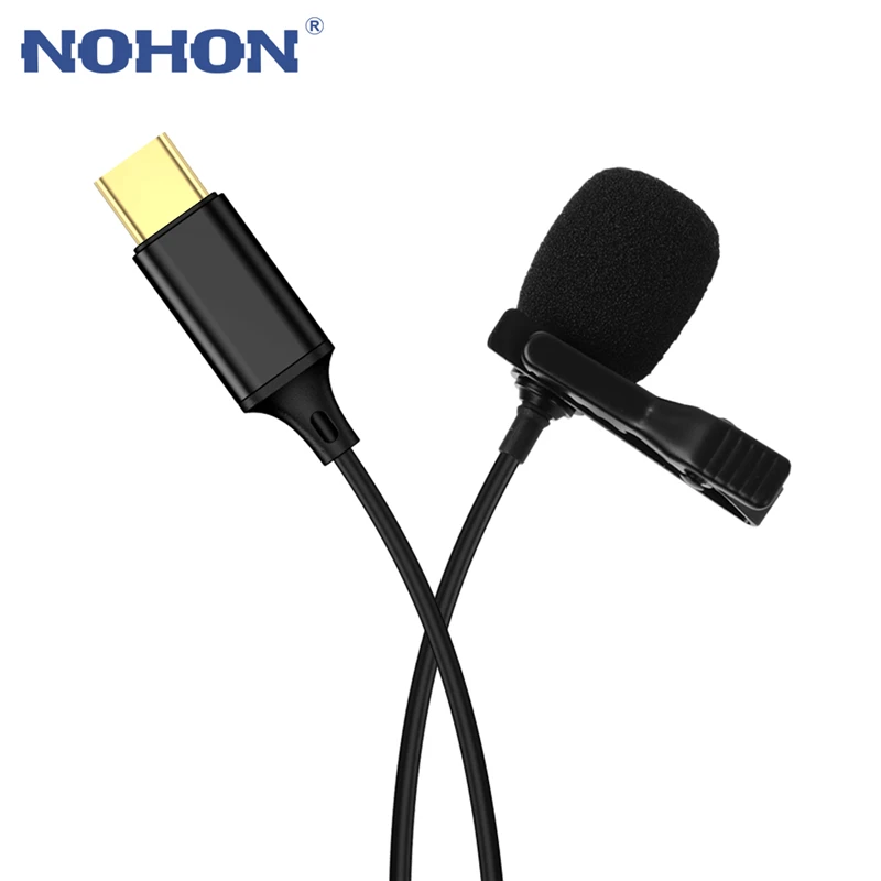 Мини 1 5 м лацкан петличный микрофон Mic USB C Type конденсаторный аудиозаписи для Huawei