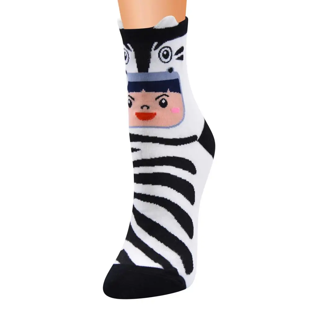 Женские носки новые индивидуальные хлопковые забавные нескользящие в стиле