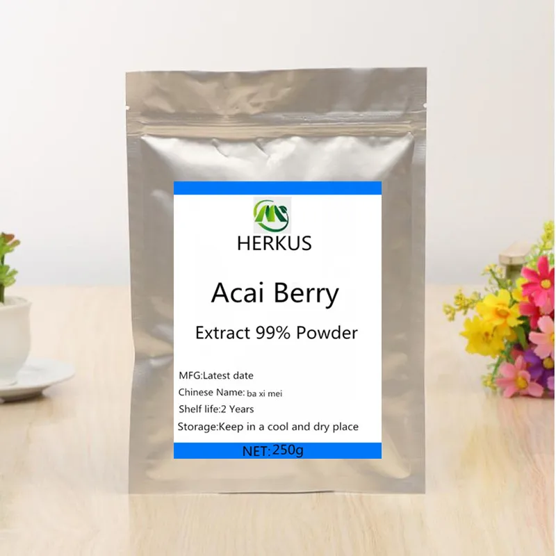 

Hot selling 100% natural organic acai berry extract 99% powder, improve memory, beautify the skin, and enhance immunity