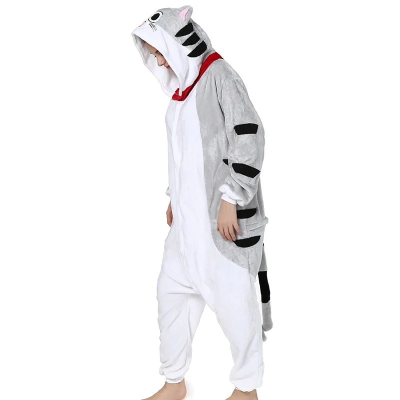 Милый мультяшный кигуруми кошка милая домашняя пижама с длинными рукавами