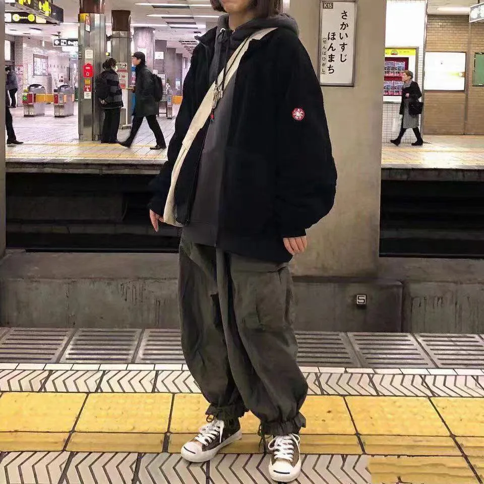 

Cavempt Winter Wool Jacket Men Women Woven Fabric Contrast Neck Inside Fleece CAVEMPT Logo On Right Sleeve 1:1High quality Coat