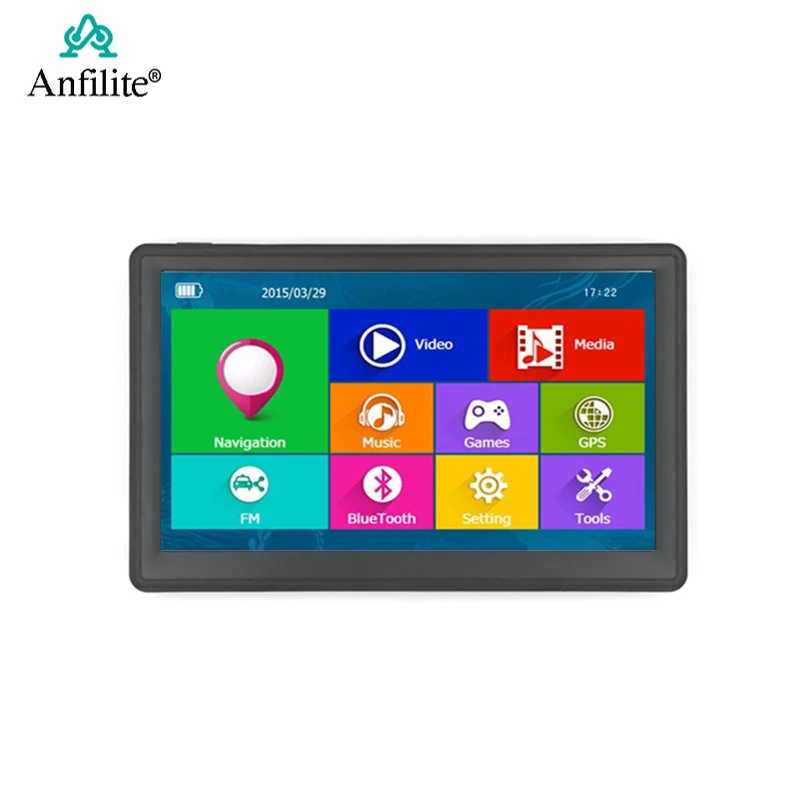 Anfilite Портативный 7 дюймовый автомобильный GPS навигатор FM Bluetooth AVIN WinCE gps навигаторы