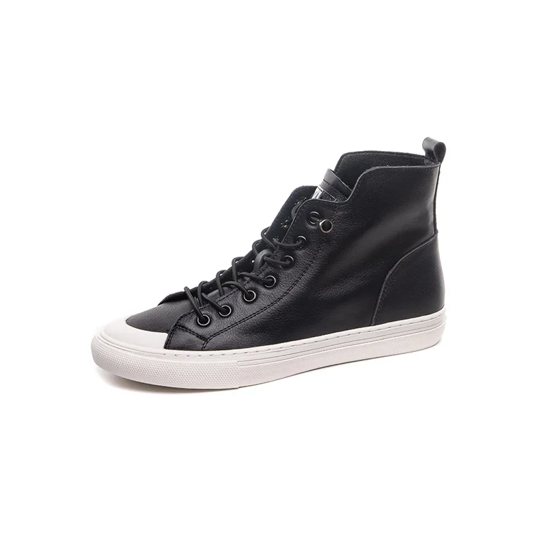 

Genuine Leather Shoes for Women Sneakers High-top Casual Sneakers Women Shoes Cow Leather Lady Shoes Women Boots Womens Shoes