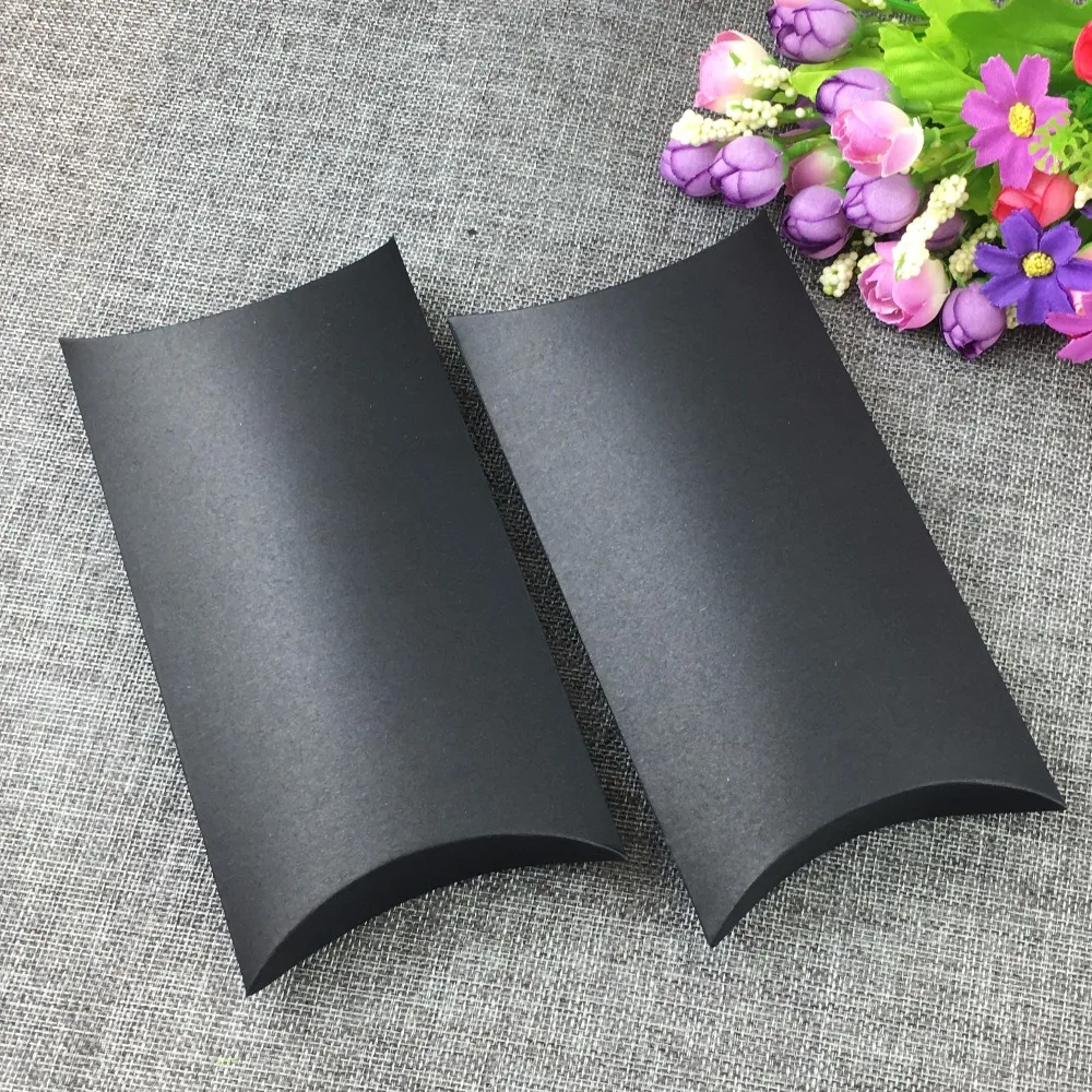 

50pcs Paper Pillow Boxes Blank Gift Box Kraft Stroage Box Paper Packing boxes For Jewelry/crafts/handmade soap