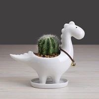 kawaii dinosaur flower pot planter bonsai gardening potted desktop ceramic vase home office decor garden supplies succulent pot