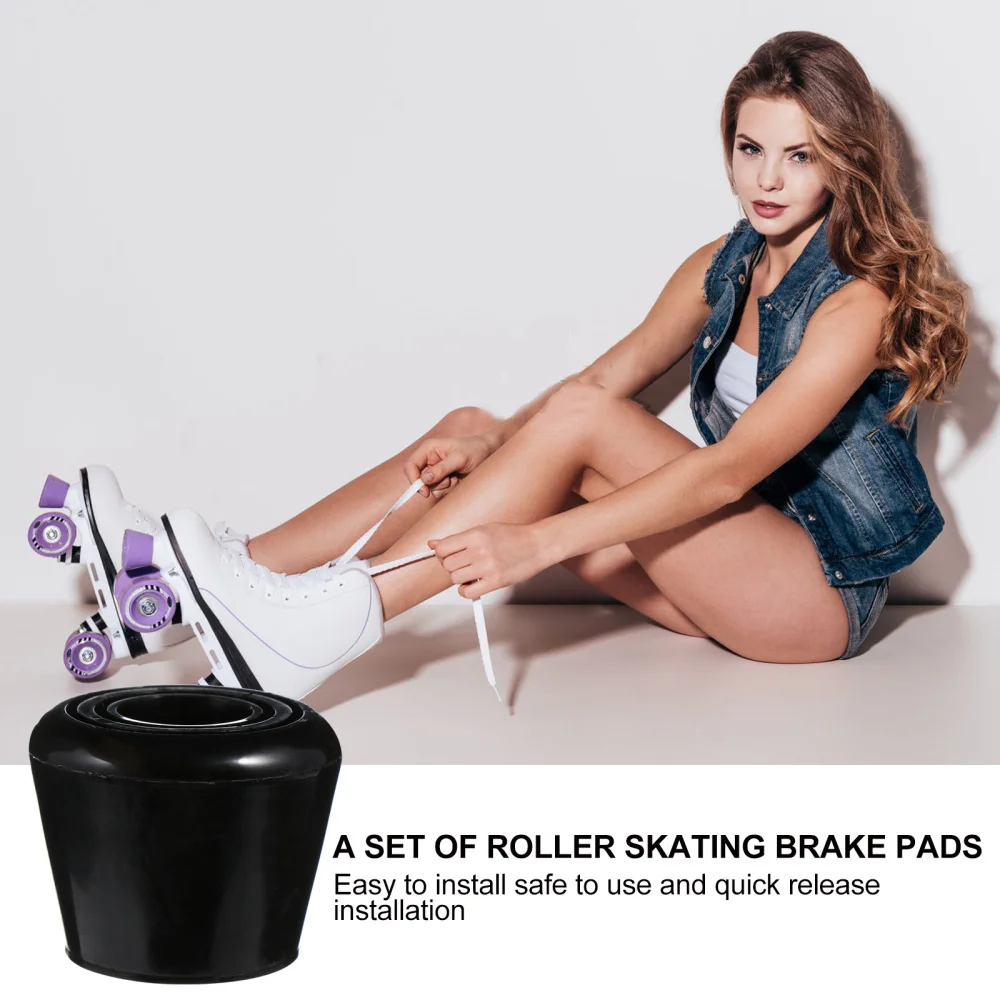 

4pcs Exercise Braking Block Roller Skates Brake Pads Practical Brake Heads