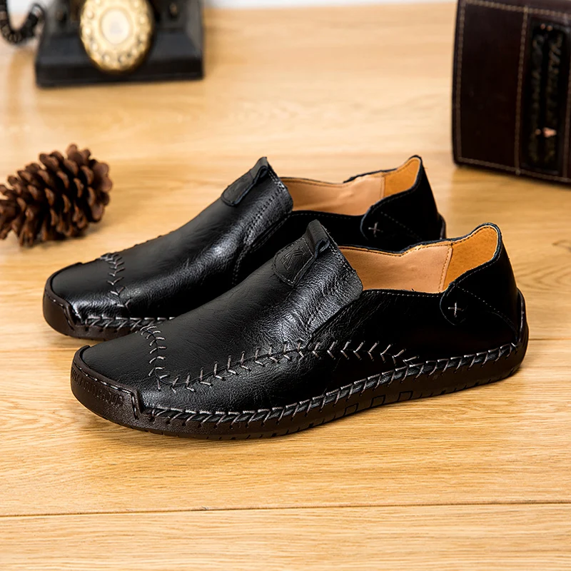 

Men Casual Shoes Casual Shoes For Men Man Mens Sneakers Flat Leather Sneaker Sapato Masculino Zapatillas Informales Hombre Black
