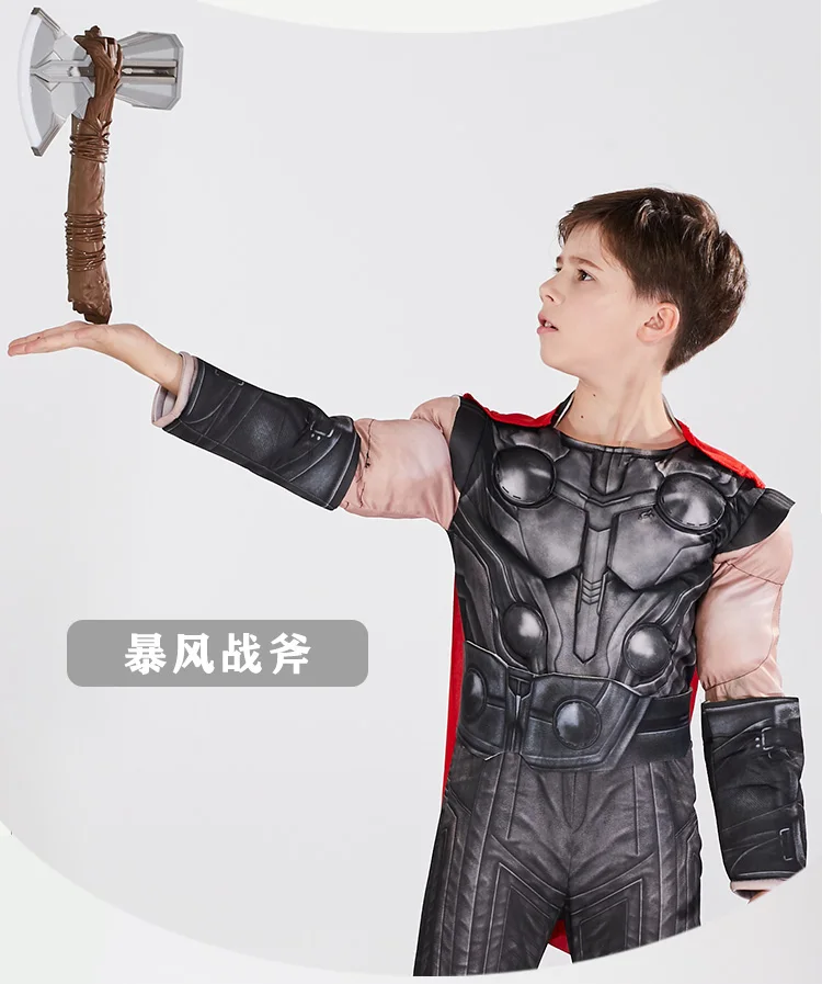 Stormbreaker Super Hero Kids Adults Muscle Thor Cosplay Costumes Clothes With Harmmer Avengers Child Stormbreaker Halloween Costumes - Цвет: Stormbreaker