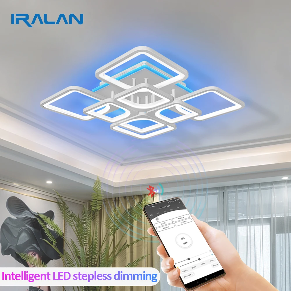 

2020 new chandelier household lamp modern luster with backlight effect living room bedroom dining room household ceiling lamp