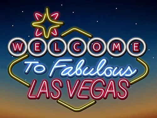 

Las Vagas NEON Print, Metal Art Sign,Pub, Bar, Man Cave, Small Novelty Gift