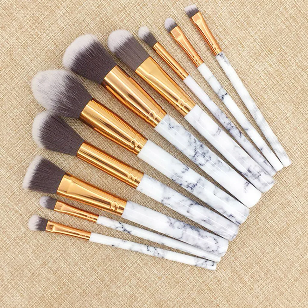 10 шт. набор косметических кистей для макияжа инструментов пластиковая ручка