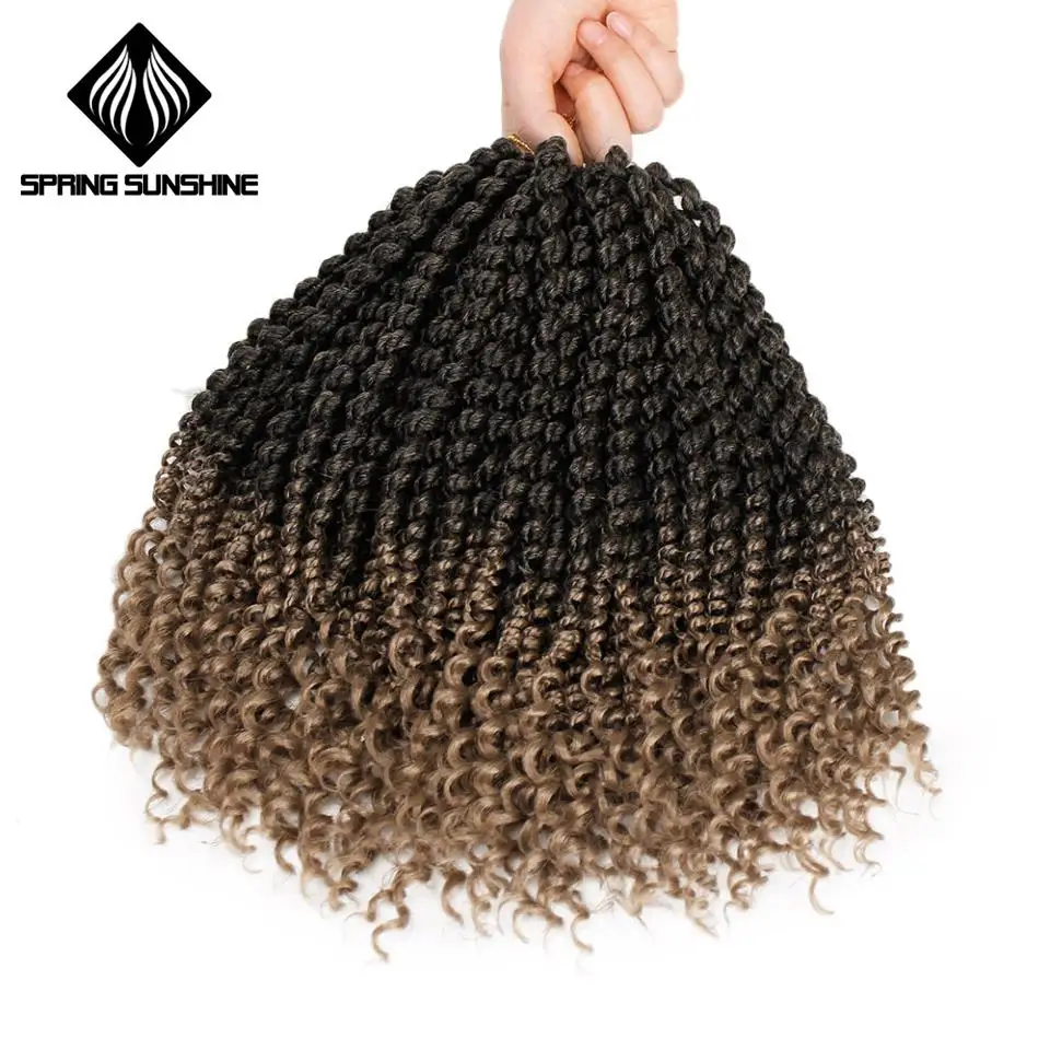 T1B/27 Marley Braids Ombre Hair Crochet Braid Synthetic Braiding Hair Extensions Braids Curly Crochet Hair Women Locs Twist - Цвет: T1B/27
