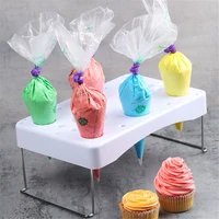practical folding cake piping bag rack pastry stand piping bag holder cream storage desk decor tool storage for cream pastry