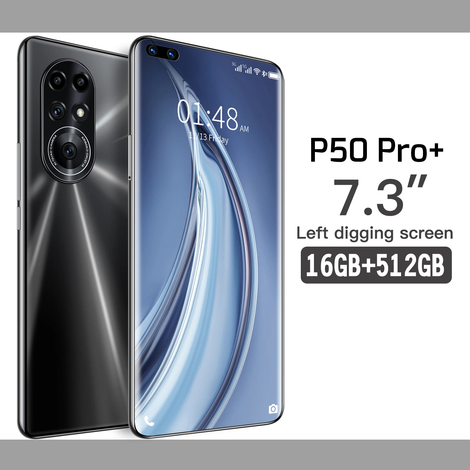 

2021 New Global Version P50 Pro+7.3 Inch Smartphone 16+512G 5G Deca Core 6800mAh Cellhone 4G 5G Dual SIM Full Screen Mobilephone