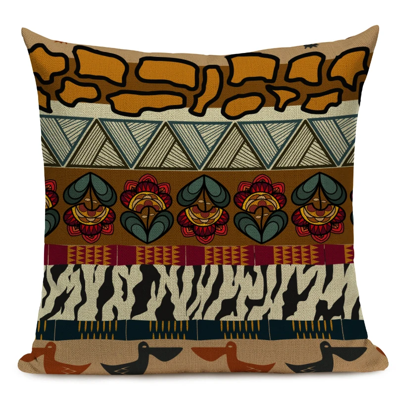 В этническом стиле Стиль Наволочка на подушку в африканском полоску Подушка
