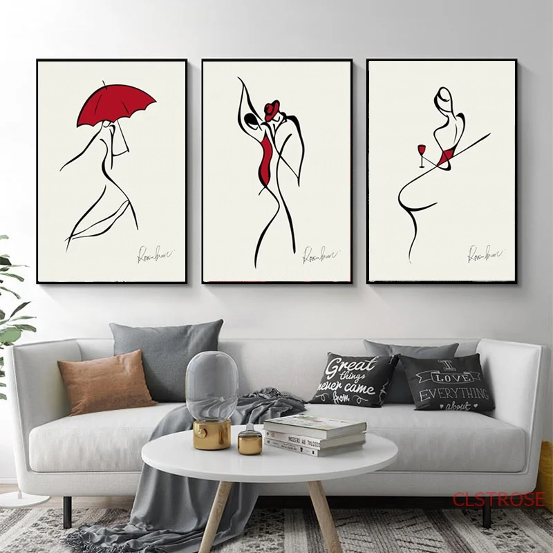 Декор для дома в скандинавском стиле абстрактные постеры и принты линия