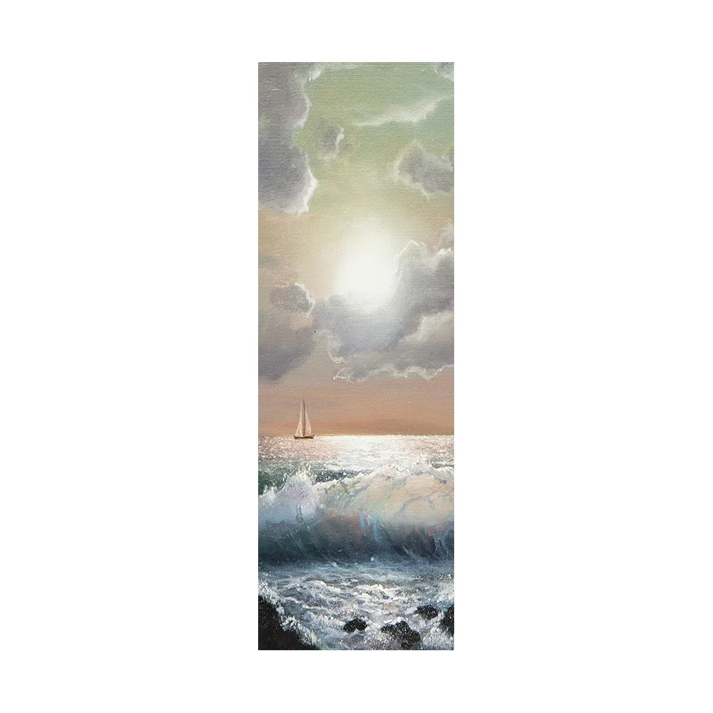 

refrigerator decoration sticker oil painting sailboat kitchen anti pollution renovation PVC refrigerator sticker wall decor
