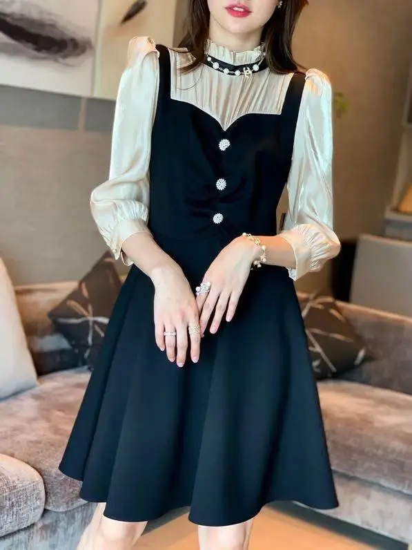 

Высокое качество XK12651 новые модные женские 2021 Весна класса люкс от известного бренда, европейский дизайн; Роскошные вечерние стильное плать...