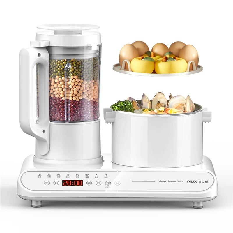 

220V Electric Juicer Automatic 3 In 1 Multi Cooker Food Mixer With Heating Function Frying Pan Soybean Milk Maker