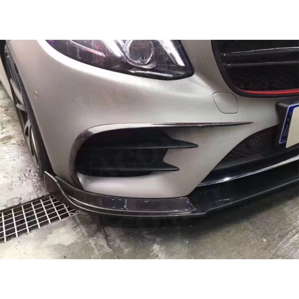 Для E Class углеродного волокна передний бампер спойлер для Mercedes Benz W213 спортивные E200