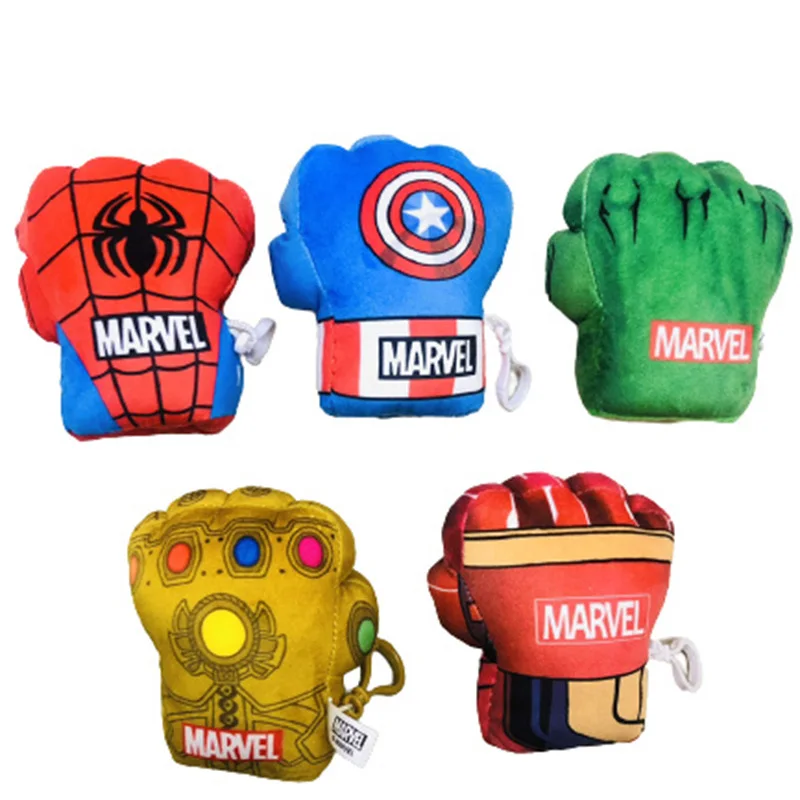

Плюшевые перчатки Marvel Мстители, Спайдермен, железный человек, Халк, Капитан Америка, косплей, бесконечные перчатки, перчатки, игрушка для ма...