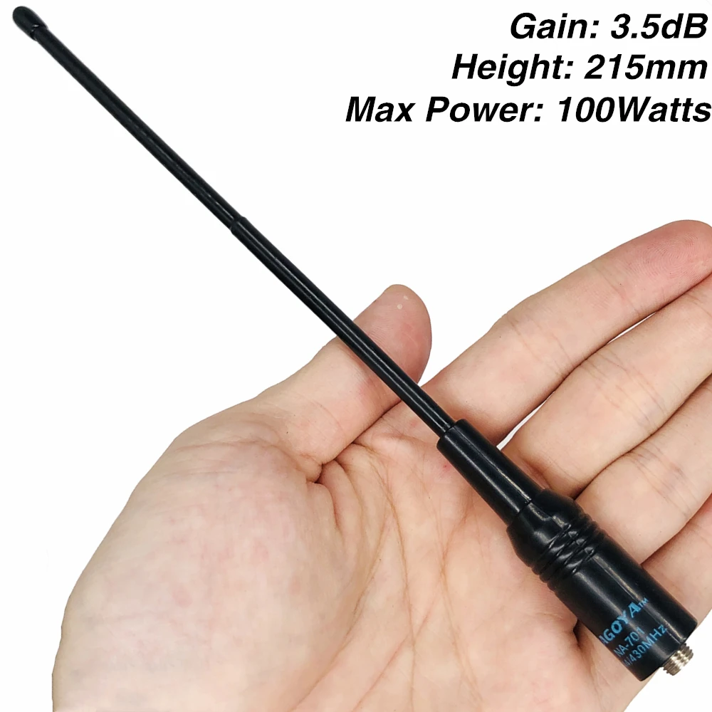 original nagoya na 701 sma female antenna uhf vhf dual band antena for baofeng uv 5r uv 82 bf 888s walkie talkie na701 antennas free global shipping