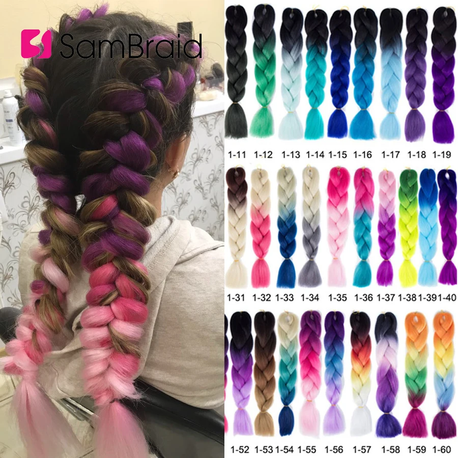 канекалон косу волос канекалоны для 24 дюйма каникалон парики женские 100 г/упак ombre