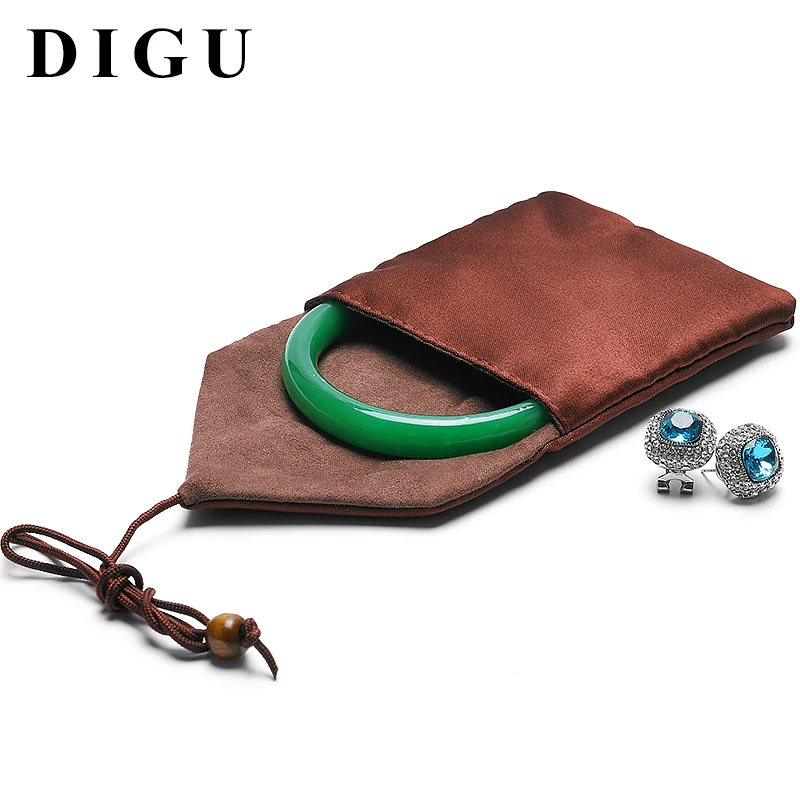 DIGU оптовая продажа кофейный мешок для хранения ювелирных изделий браслет серьги