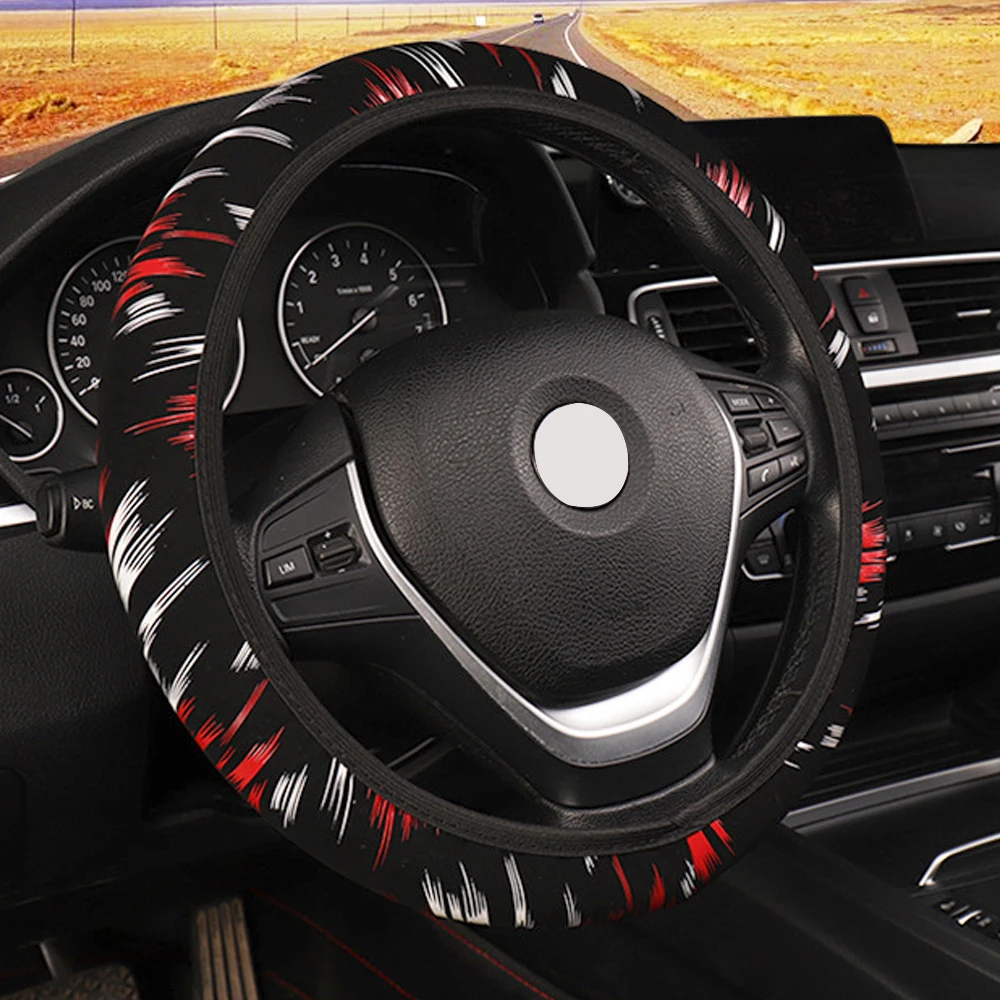 

Car Steering-Wheel Cover Universal Elastic Band Steering Wheel Cover Soft Fashion Auto Supplies Cars Accessories Skidproof